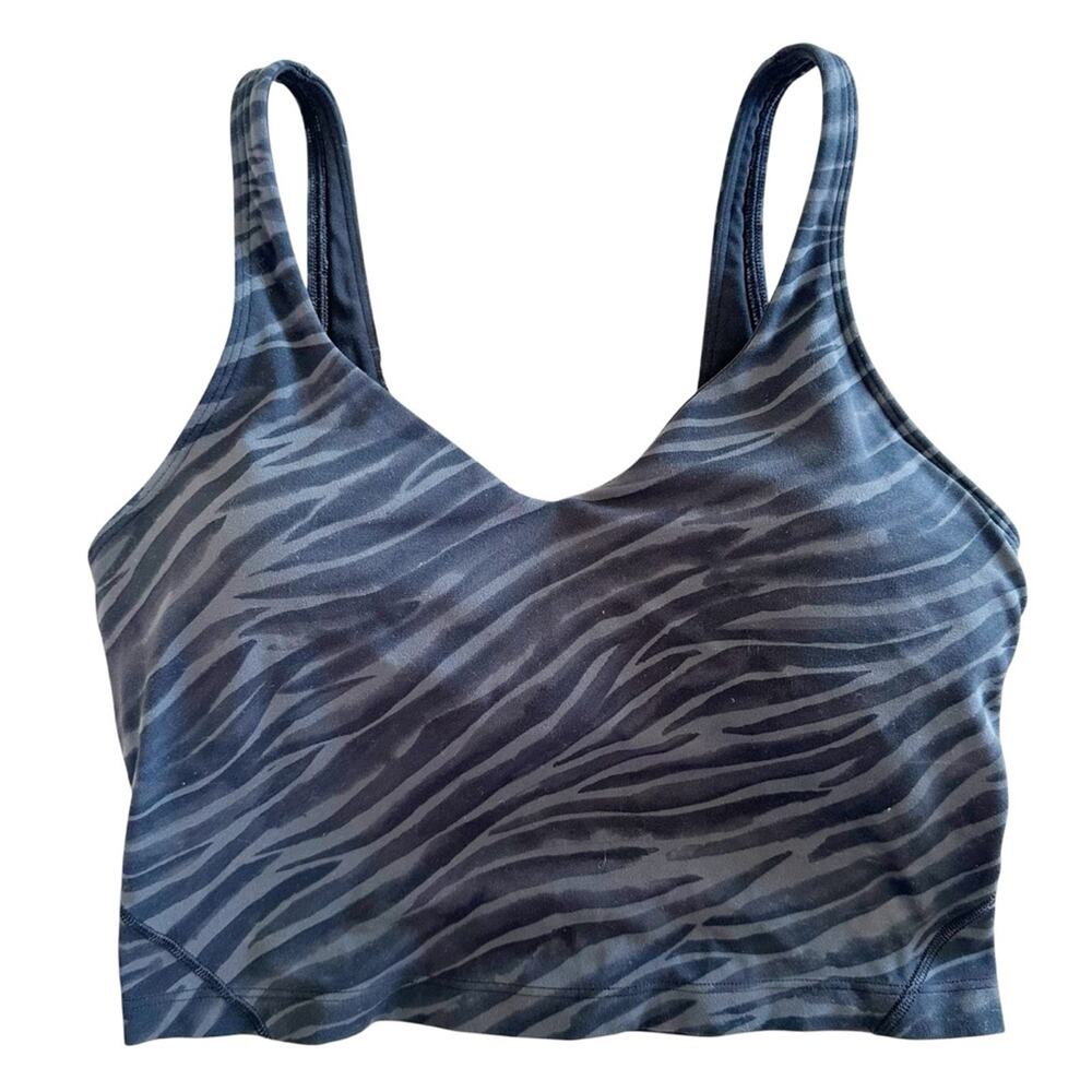 Lululemon Align Tank Le Tigre Camo Deep Coal Multi Size 8 EUC Sports Bra